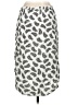 H&M 100% Viscose Print Silver Casual Skirt Size 2 - photo 2