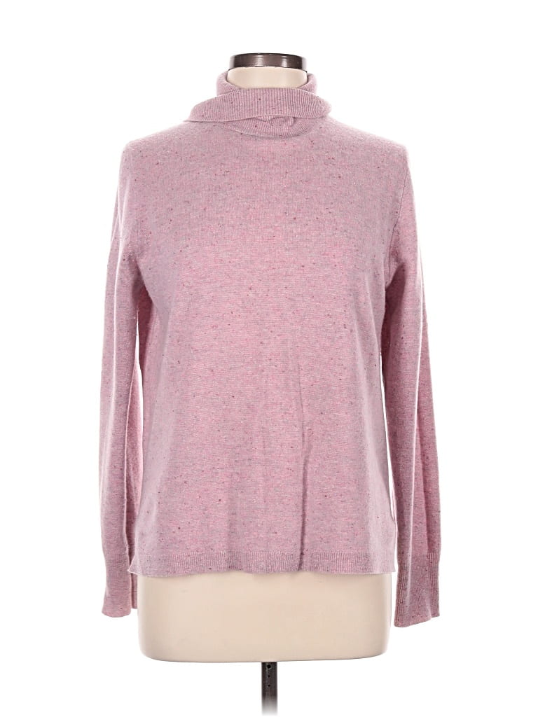 Pre-owned Jcrew Cashmere Pullover Sweater In Pink