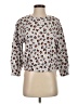 Ann Taylor 100% Cotton Animal Print Gray Pullover Sweater Size XS - photo 1