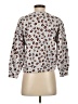 Ann Taylor 100% Cotton Animal Print Gray Pullover Sweater Size XS - photo 2