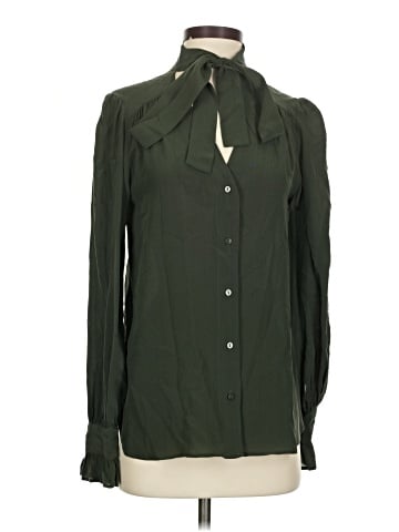 Gold Hawk Long Sleeve Silk Top (view 1)