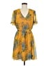 Madewell 100% Polyester Tropical Yellow Casual Dress Size 6 - photo 1