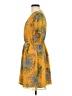 Madewell 100% Polyester Tropical Yellow Casual Dress Size 6 - photo 5