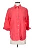 Chico's 100% Linen Red 3/4 Sleeve Button-Down Shirt Size Sm (0) - photo 1