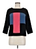 W by Worth Color Block Black 3/4 Sleeve Top Size 8 - photo 1
