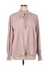 Max Studio 100% Polyester Pink Long Sleeve Blouse Size XL - photo 1