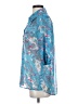 Rory Beca 100% Polyester Floral Blue 3/4 Sleeve Blouse Size S - photo 5