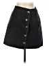 Topshop Solid Black Denim Skirt Size 2 - photo 1
