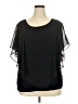 I.N. Studio 100% Polyester Black Short Sleeve Blouse Size 2X - photo 1