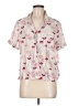 Assorted Brands 100% Cotton Hearts Pink Short Sleeve Blouse Size M - photo 1