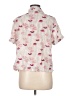 Assorted Brands 100% Cotton Hearts Pink Short Sleeve Blouse Size M - photo 2
