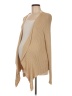 Attesa Maternity Solid Tan Cardigan Size M - photo 1