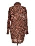 Missguided Animal Print Brown Long Sleeve Blouse Size 10 - photo 2