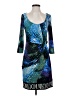 Julie Dillon Print Blue Cocktail Dress Size 4 - photo 1