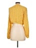 Rhode 100% Rayon Yellow Long Sleeve Blouse Size L - photo 2