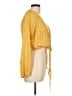 Rhode 100% Rayon Yellow Long Sleeve Blouse Size L - photo 4