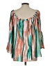 JM Collection Green 3/4 Sleeve Blouse Size L - photo 2