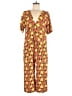 Topshop Print Yellow Jumpsuit Size 2 - photo 1