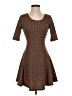 Bar III Polka Dots Brown Casual Dress Size S - photo 1
