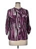 Elementz Stripes Purple 3/4 Sleeve Blouse Size XL (petite) - photo 1