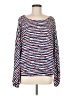 Molly Bracken 100% Polyester Stripes Red Blue Long Sleeve Top Size M - photo 1