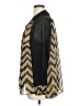 AGB Chevron-herringbone Gold 3/4 Sleeve Blouse Size 1X - photo 5