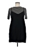 Assorted Brands 100% Rayon Stripes Black Casual Dress Size M - photo 1