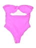 Unbranded Solid Pink One Piece Swimsuit Size L - photo 1