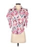 Splendid Print Pink Short Sleeve Blouse Size XS - photo 1