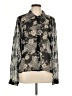Tapemeasure Floral Black Long Sleeve Blouse Size 10 - photo 1