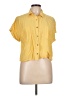 Thread & Supply Yellow Short Sleeve Blouse Size L - photo 1
