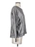Majestic Paris for Neiman Marcus Metallic Silver Pullover Sweater Size 4 (2) - photo 4