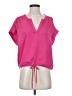 BCBGMAXAZRIA 100% Polyester Pink Short Sleeve Blouse Size XXS - photo 1