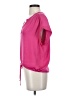 BCBGMAXAZRIA 100% Polyester Pink Short Sleeve Blouse Size XXS - photo 5