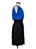 Express 100% Polyester Color Block Blue Cocktail Dress Size XS - photo 4