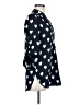Pixley 100% Polyester Hearts Blue Long Sleeve Blouse Size M - photo 4