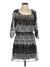 Speechless Chevron-herringbone Gray Casual Dress Size L - photo 1