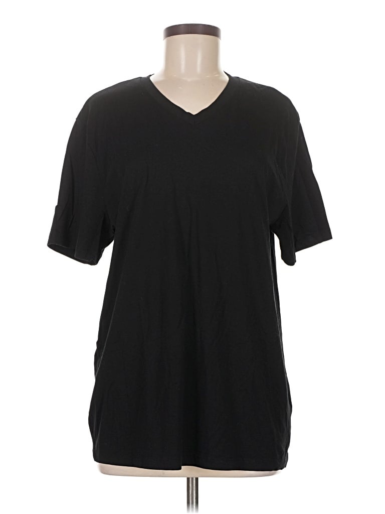 Pre-owned Quince Short Sleeve T-shirt In Black