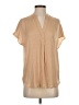 Maison d' Amelie 100% Polyester Tan Short Sleeve Blouse Size XS - photo 1