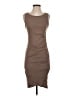 Leith Solid Brown Casual Dress Size S - photo 1