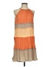 Versona Color Block Orange Casual Dress Size S - photo 1