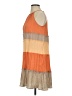 Versona Color Block Orange Casual Dress Size S - photo 5