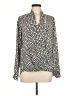 Pleione Silver Long Sleeve Blouse Size M - photo 1