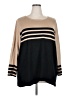 Grace Stripes Tan Pullover Sweater Size 2X - photo 1