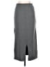 KAREN LESSLY Solid Gray Casual Skirt Size L - photo 2