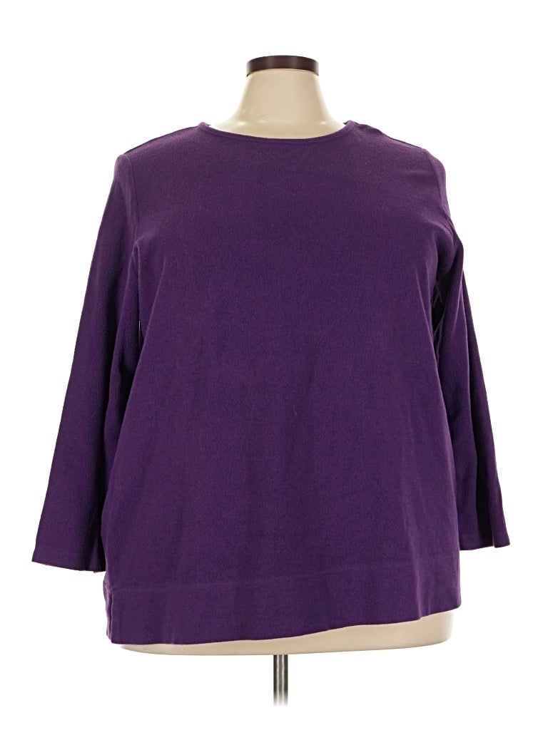 Pre-owned Woman Within Pullover Sweater In Purple