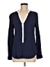 Dalia Collection 100% Rayon Blue Long Sleeve Blouse Size M - photo 1