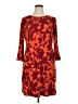 Chaps Print Orange Casual Dress Size 14 - photo 1
