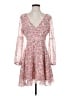 BB Dakota 100% Polyester Floral Pink Cocktail Dress Size S (estimated) - photo 1
