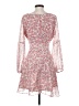 BB Dakota 100% Polyester Floral Pink Cocktail Dress Size S (estimated) - photo 2